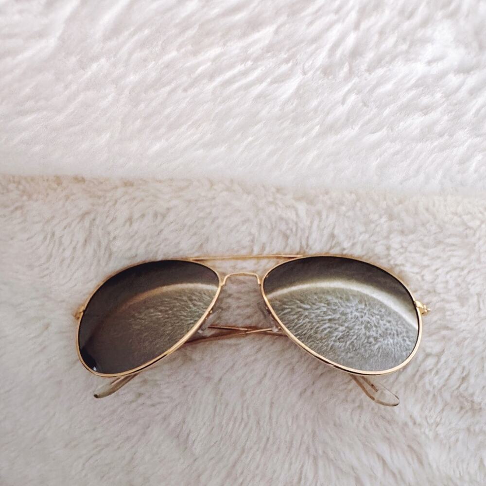 Flynn Gold W/ Mirrored Lenses Aviator Sunglasses - Picture 3 of 14